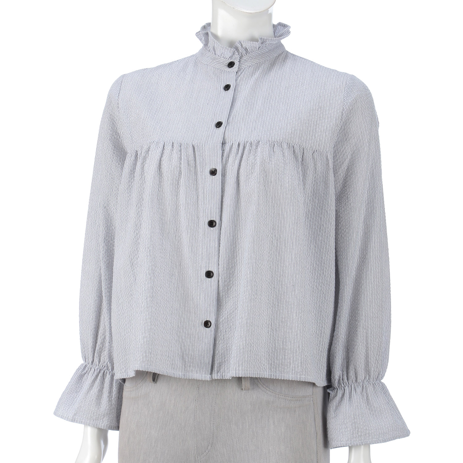 LAPIS ROUGE ストライプブラウス - 画像2