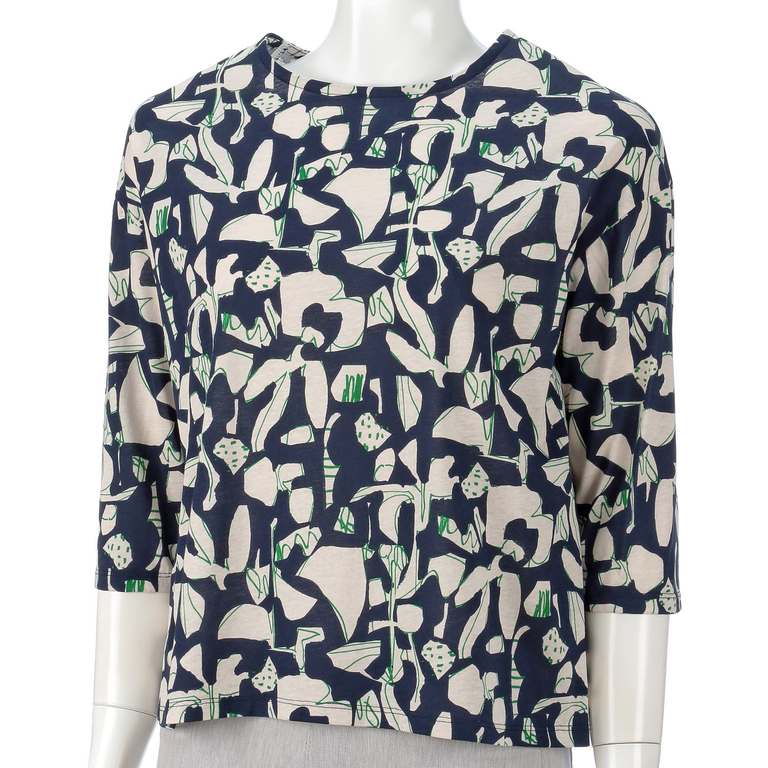 LAPIS ROUGE 幾何柄オーバーサイズプルオーバー - 画像6