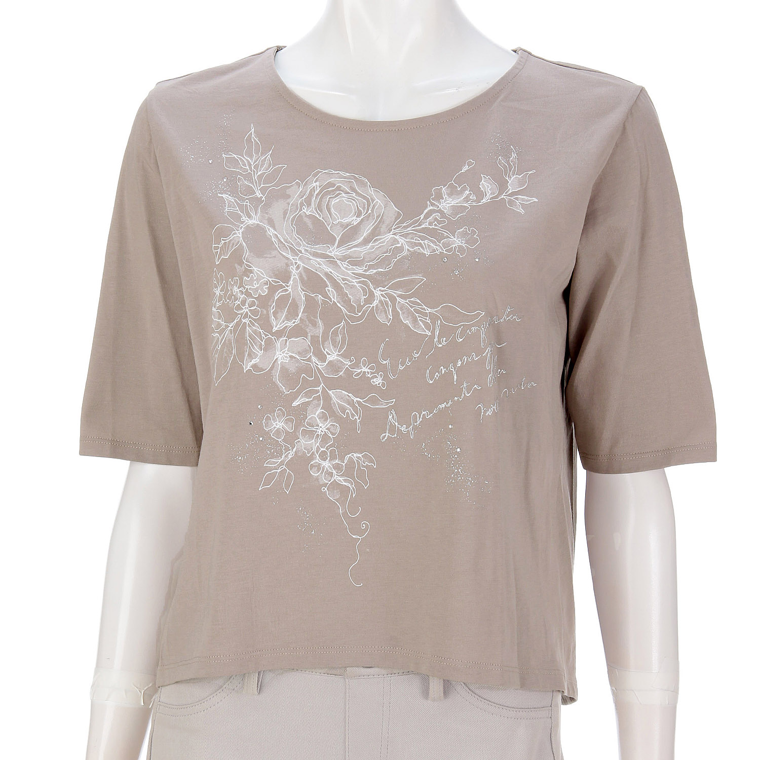 LAPIS ROUGE ばら柄二次加工プルオーバー - 画像1