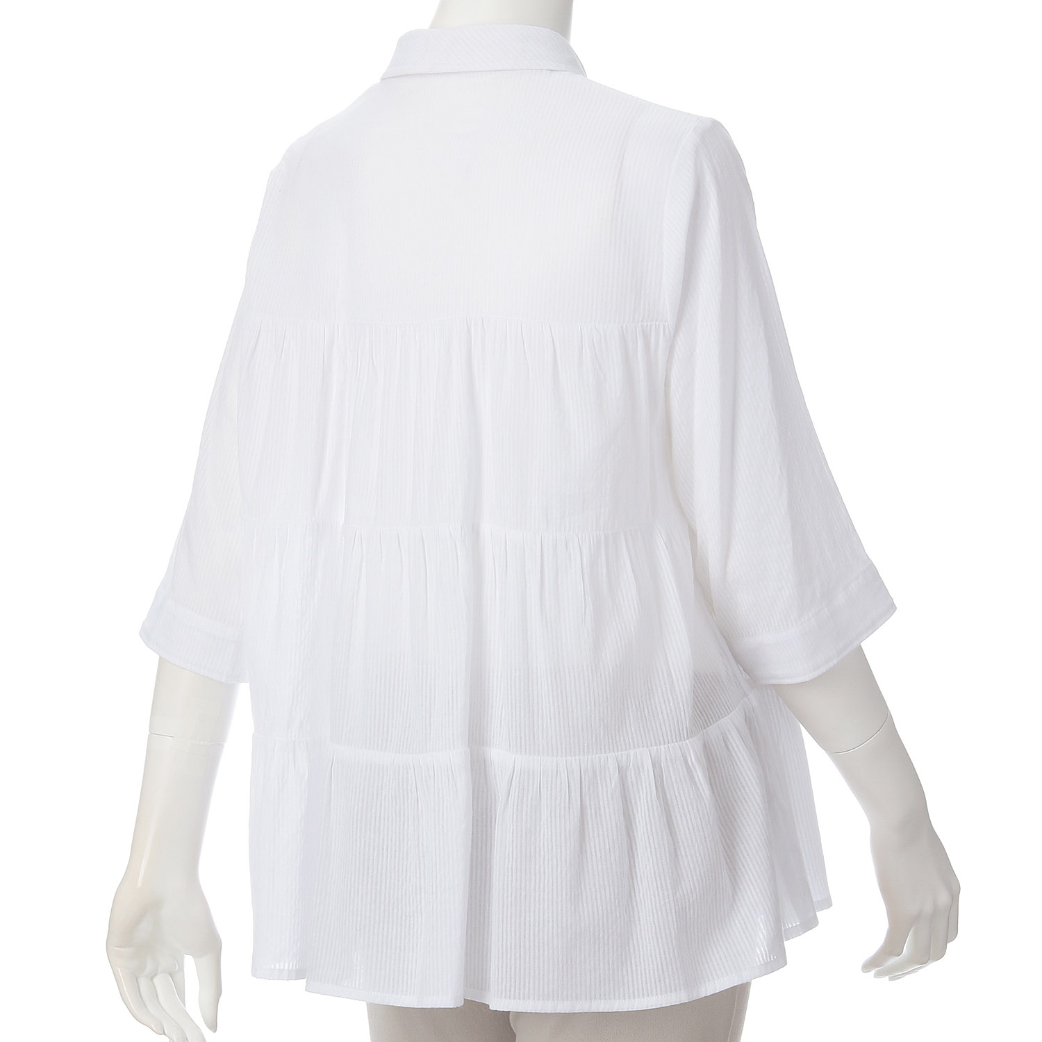 LAPIS ROUGE ギャザーティアードブラウス - 画像2