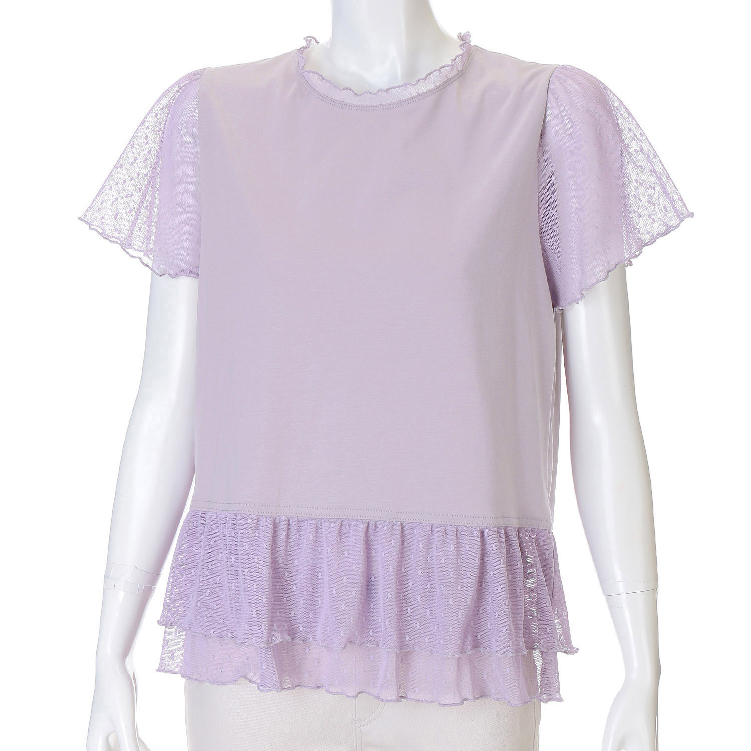 LAPIS ROUGE ドットチュール切替プルオーバーB - 画像1