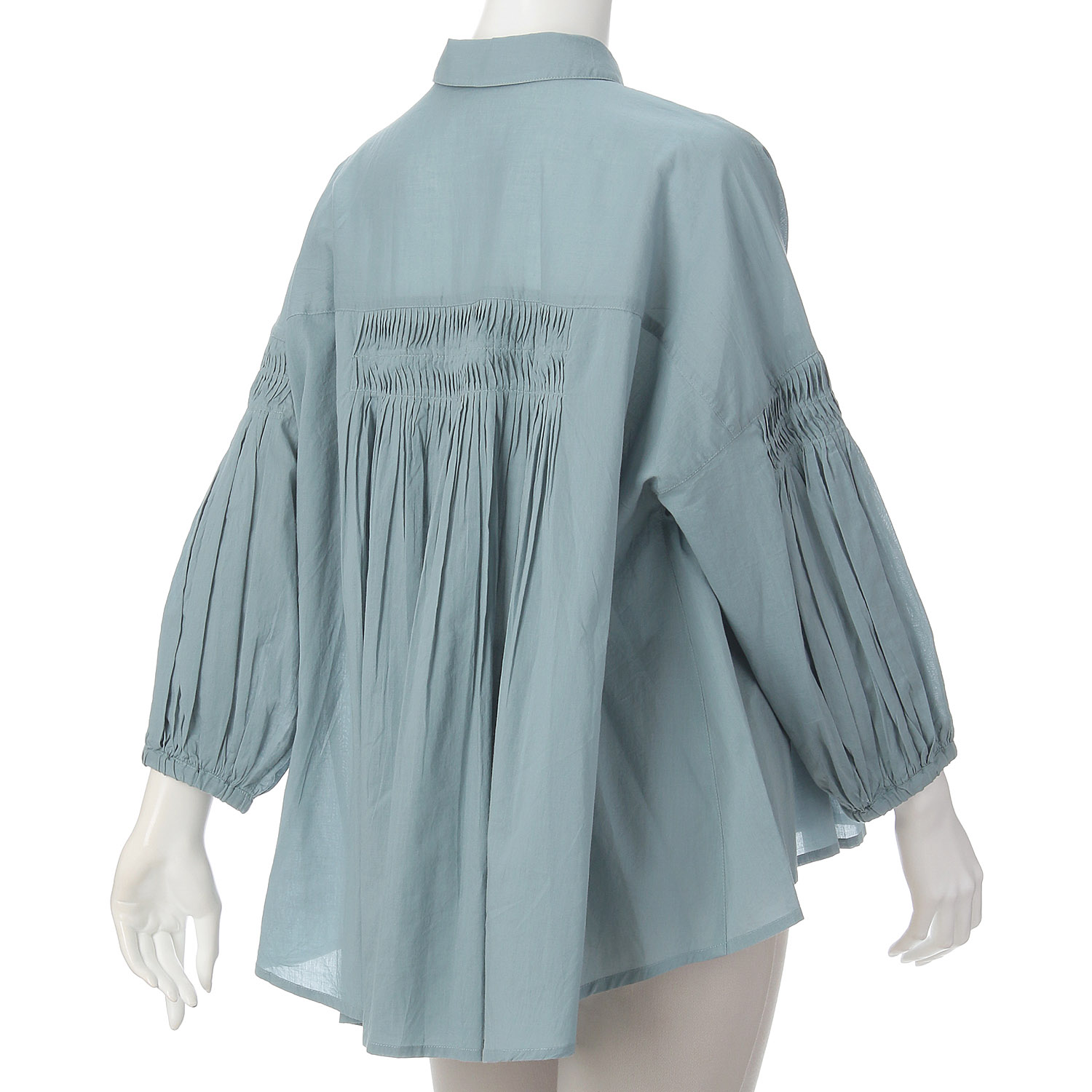 LAPIS ROUGE ピンタック八分袖ブラウス - 画像6