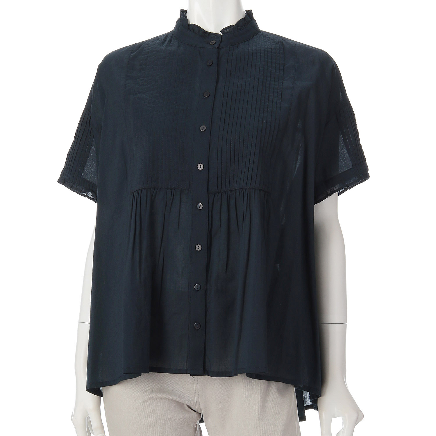 LAPIS ROUGEピンタック半袖ブラウス - 画像8