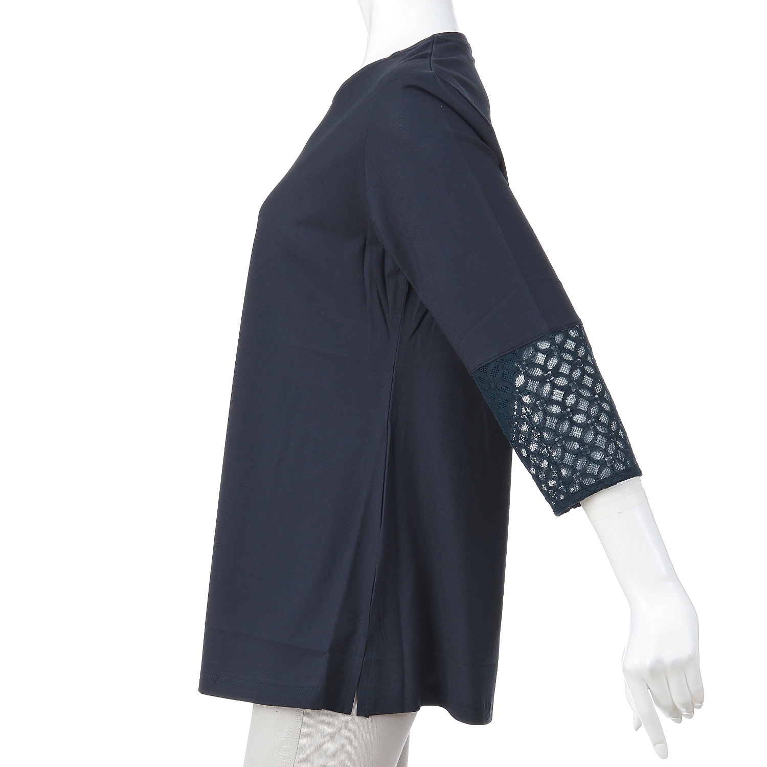 袖レース切替 チュニック 7分袖 - 画像4