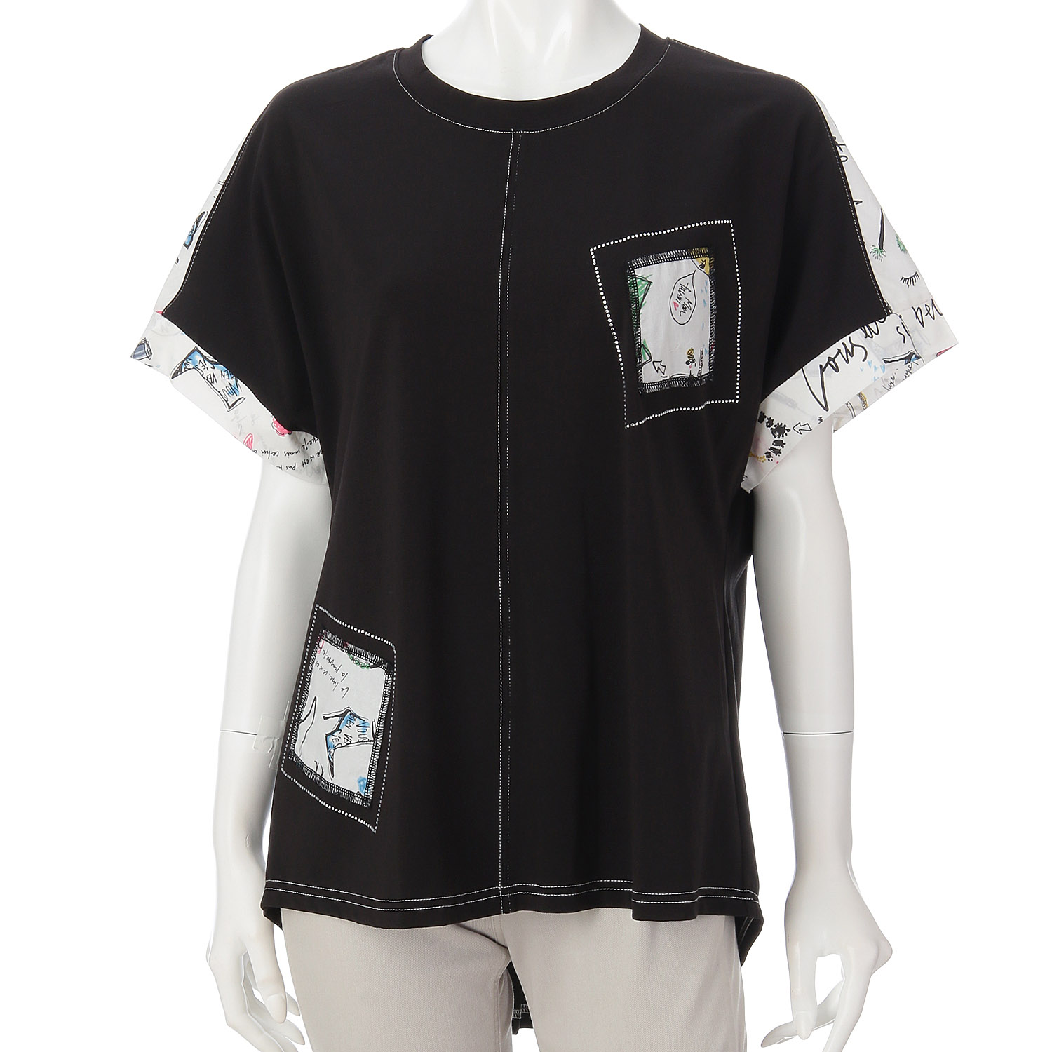 無地×プリントチュニック - 画像2