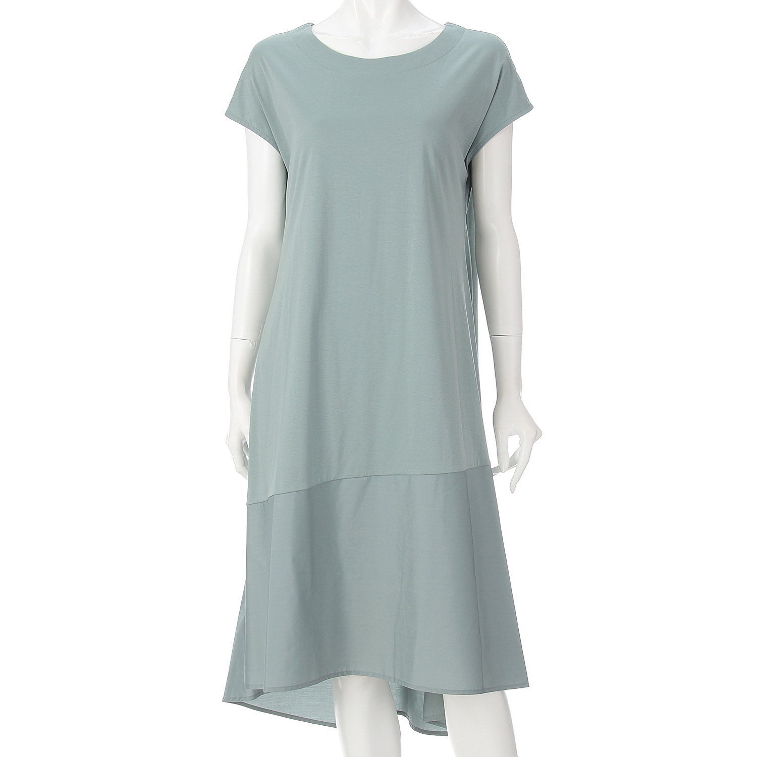 シルケットスムース×ブロードワンピース - 画像1