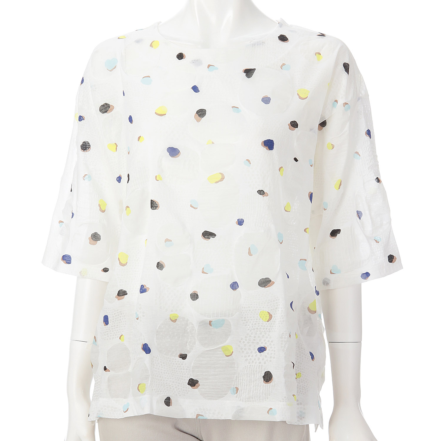 綿塩縮プリントチュニック - 画像2