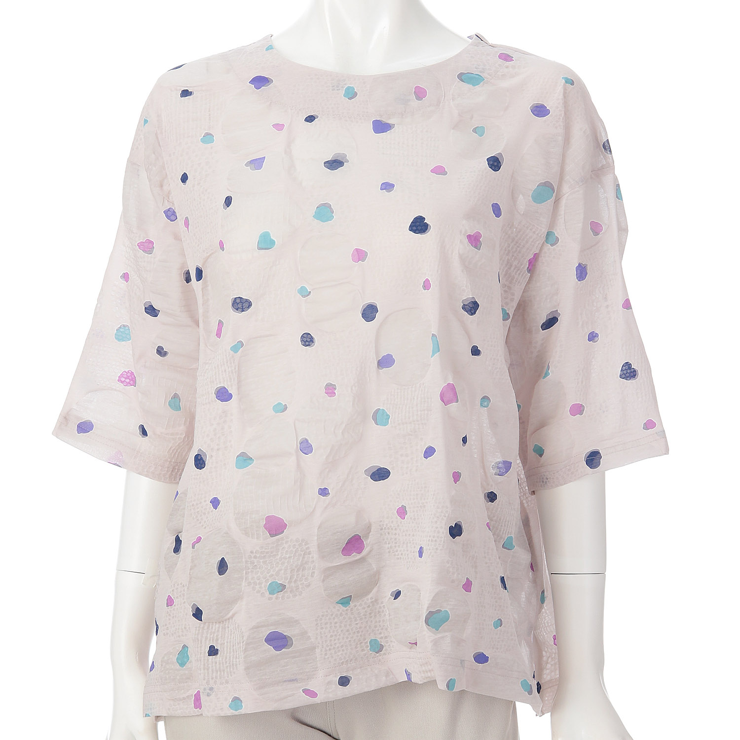 綿塩縮プリントチュニック - 画像3