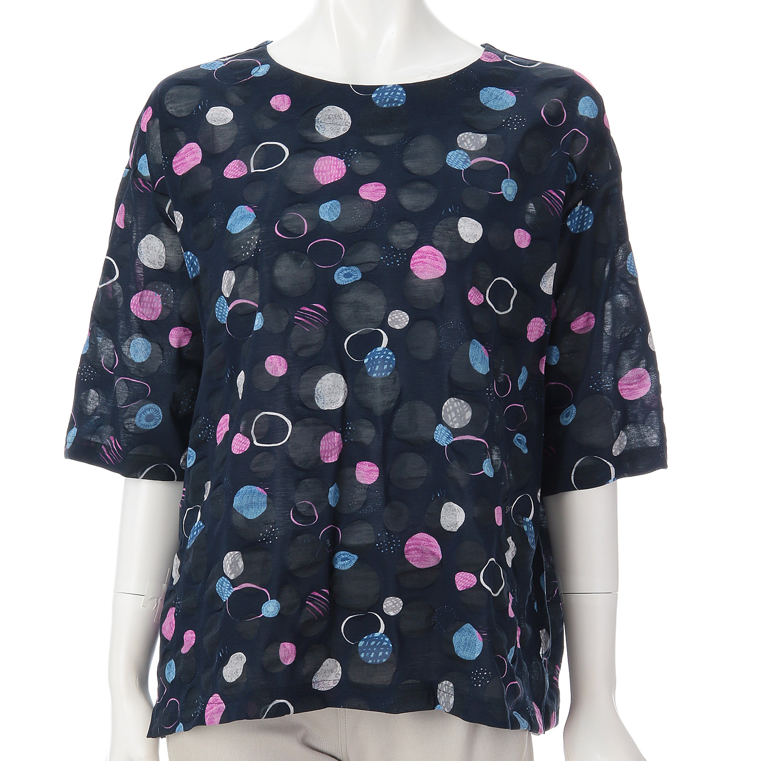 綿塩縮プリントチュニック - 画像4