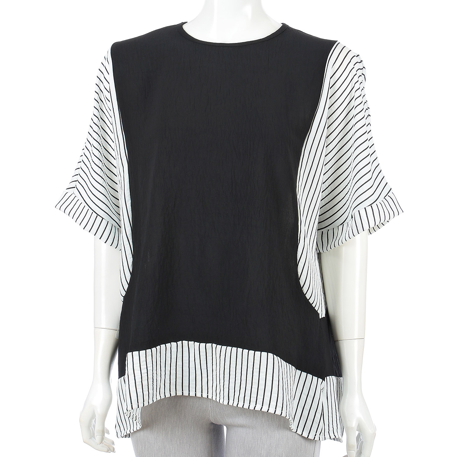 切替ストライプ柄チュニック - 画像1