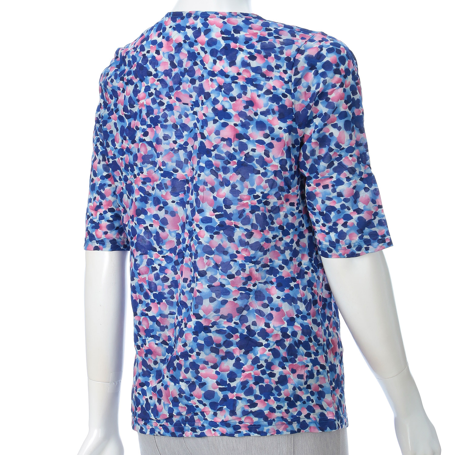 綿塩縮加工プリント丸首5分袖プルオーバー - 画像5