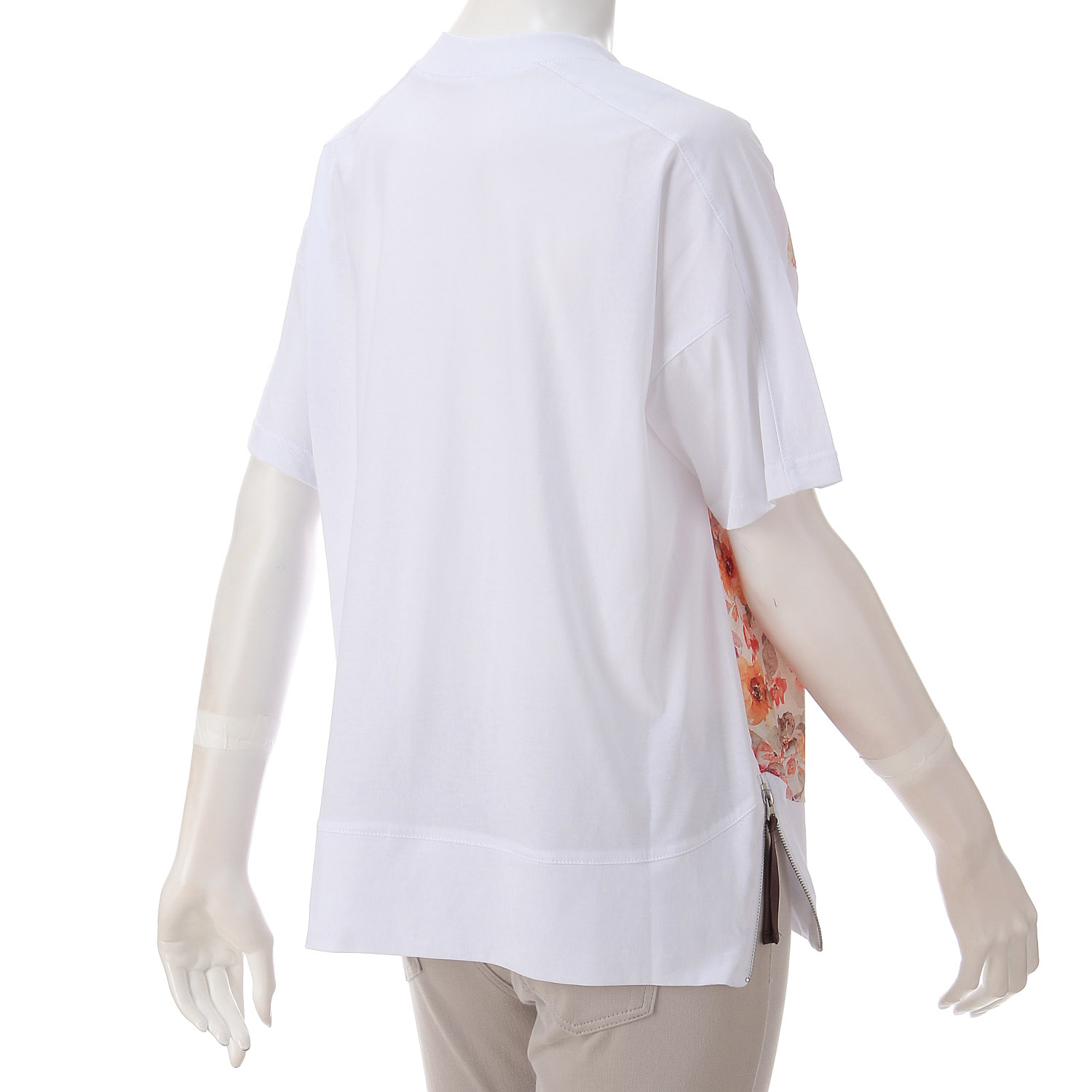 綿天竺×花柄切替ロゴ五分袖プルオーバー - 画像8