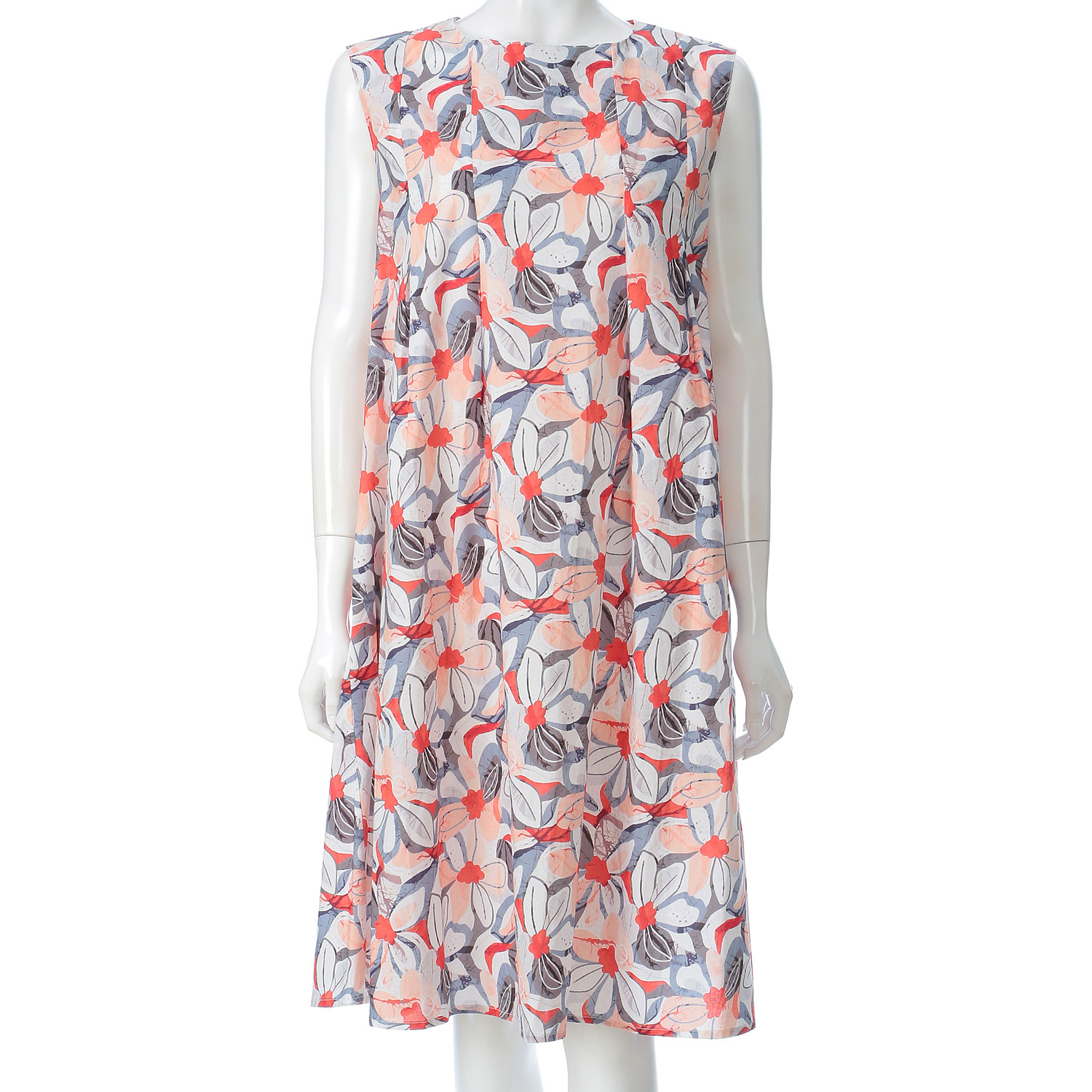 プリント花柄ワンピース