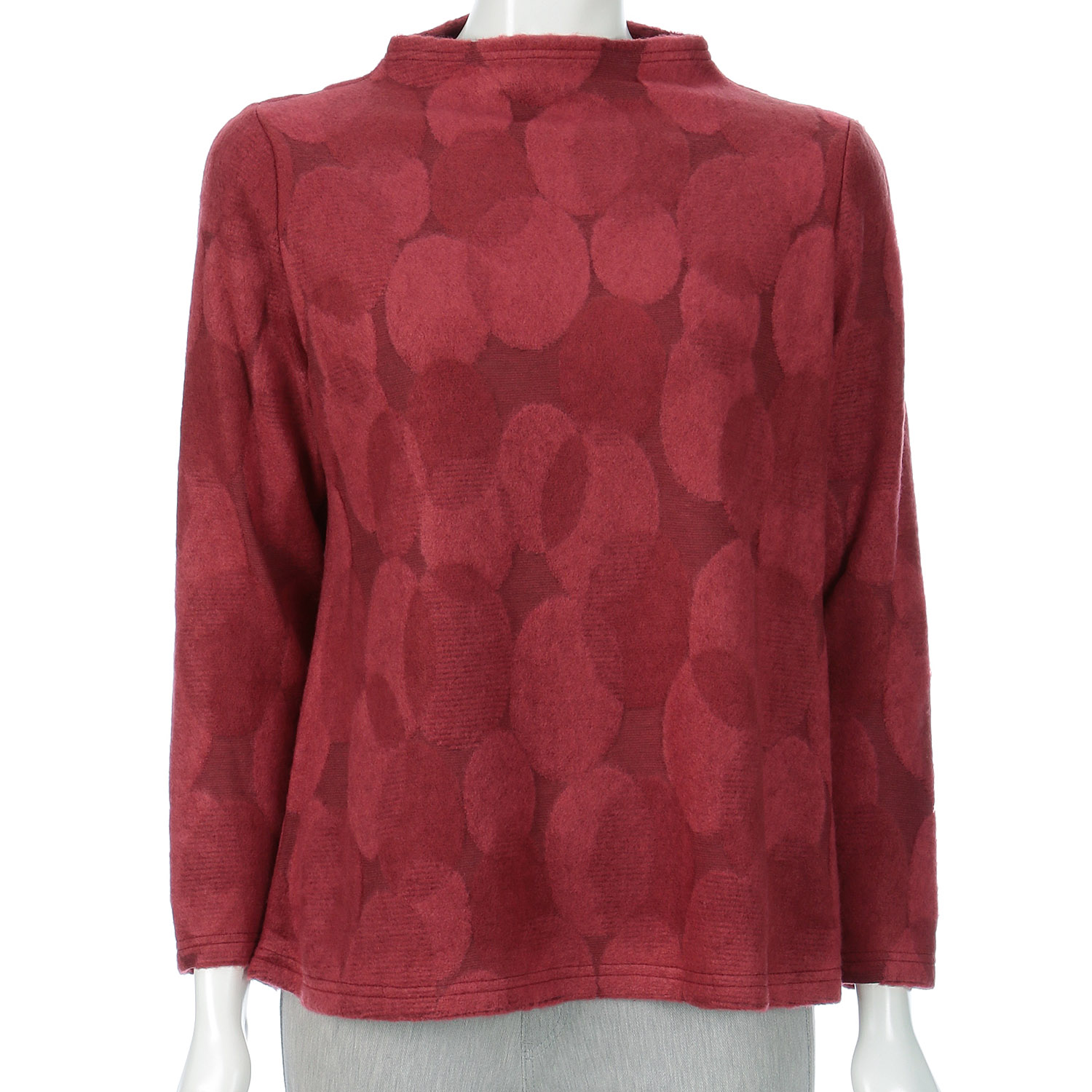 パイルジャカード水玉柄カットソー - 画像1