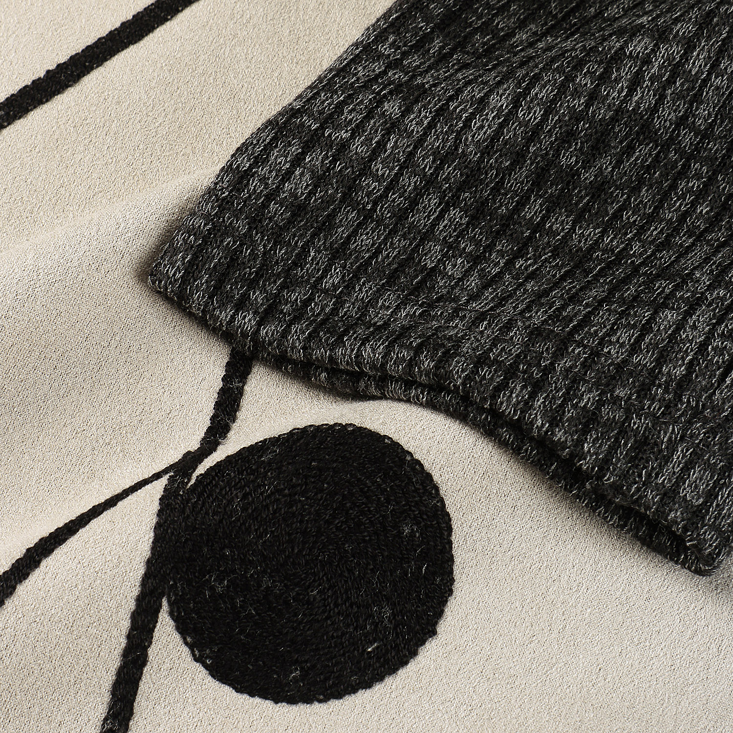 ストレッチスエード×リブ刺繍入りチュニック - 画像4