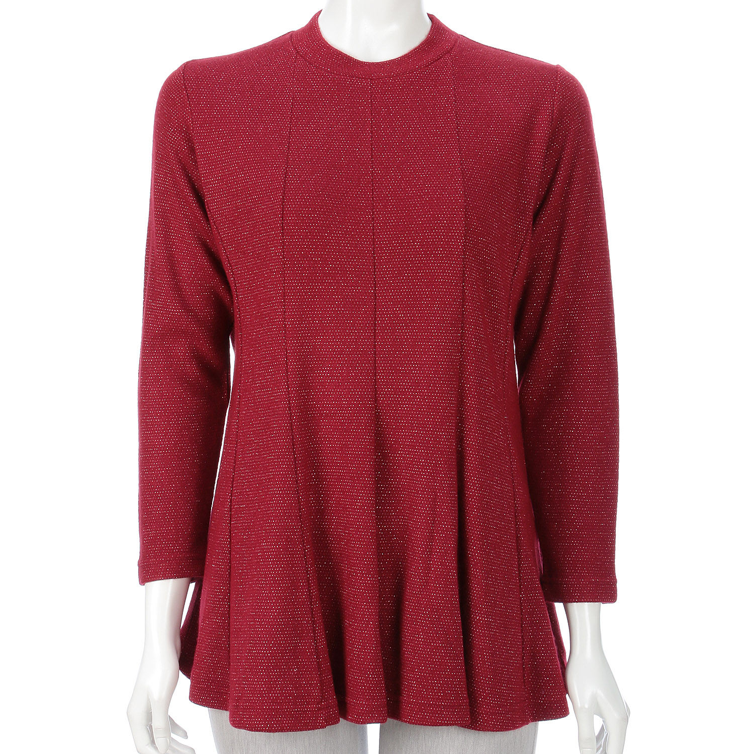 ラメ入り6枚ハギAラインチュニック