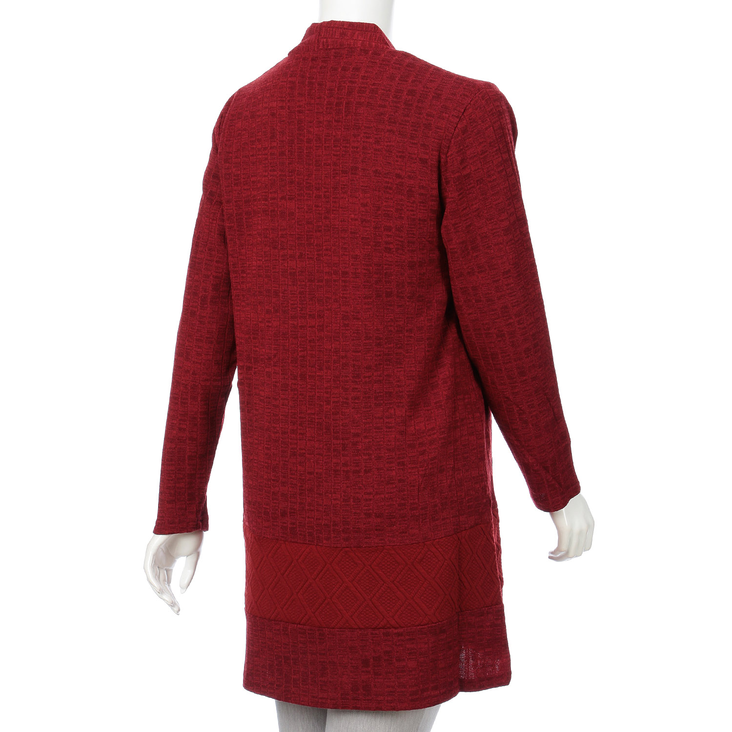 リブ×膨れ素材切替カットアンサンブル - 画像5