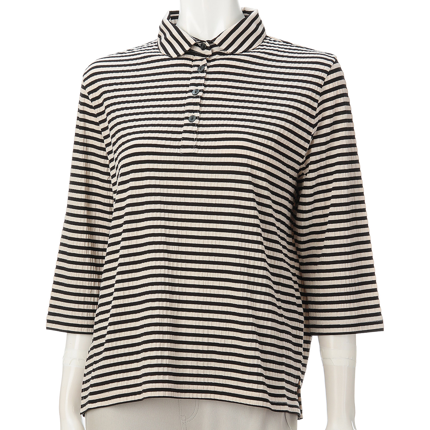 ボーダー襟付きプルオーバー - 画像2