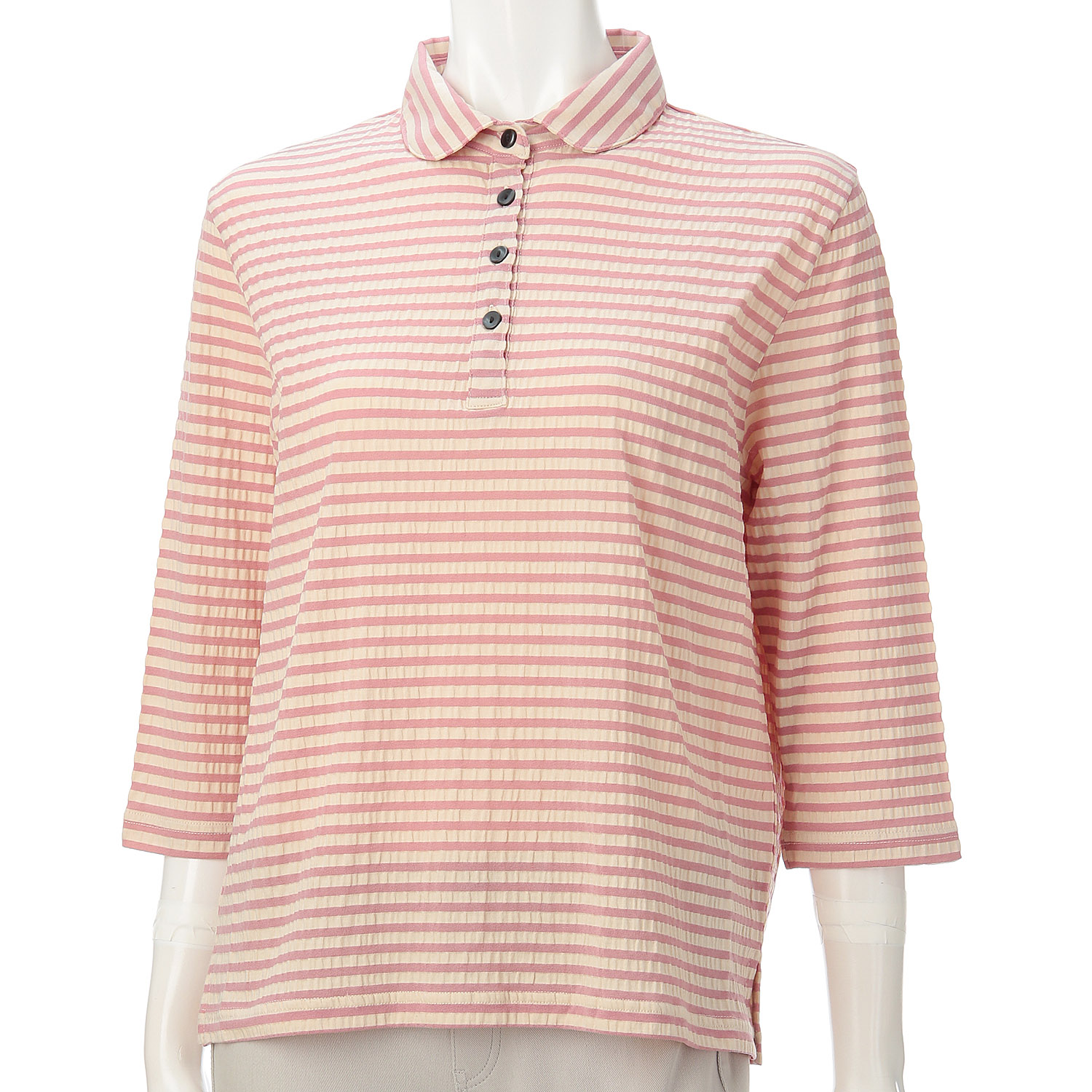 ボーダー襟付きプルオーバー - 画像5