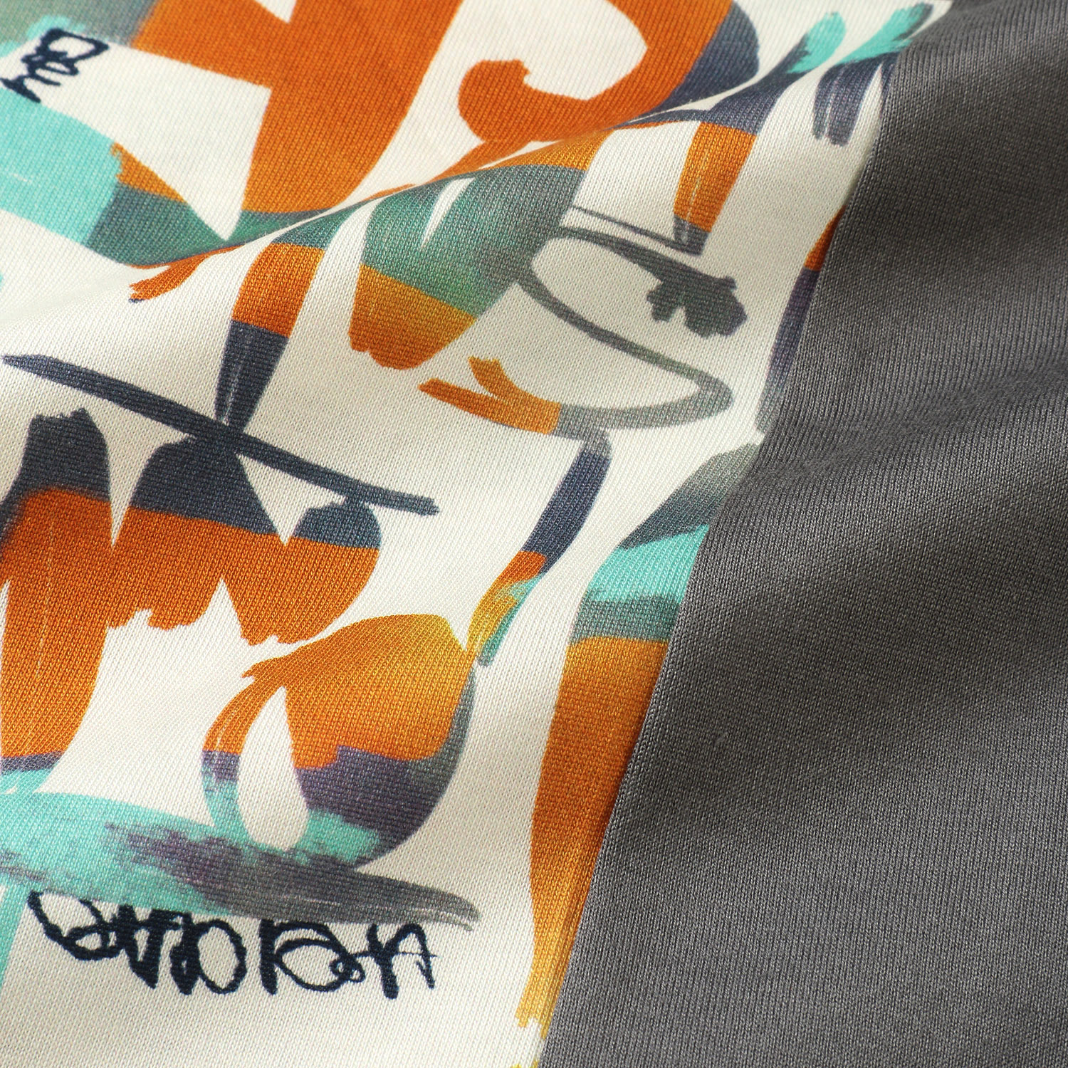 Wシルケット天竺ロゴ柄チュニック7分袖 - 画像6