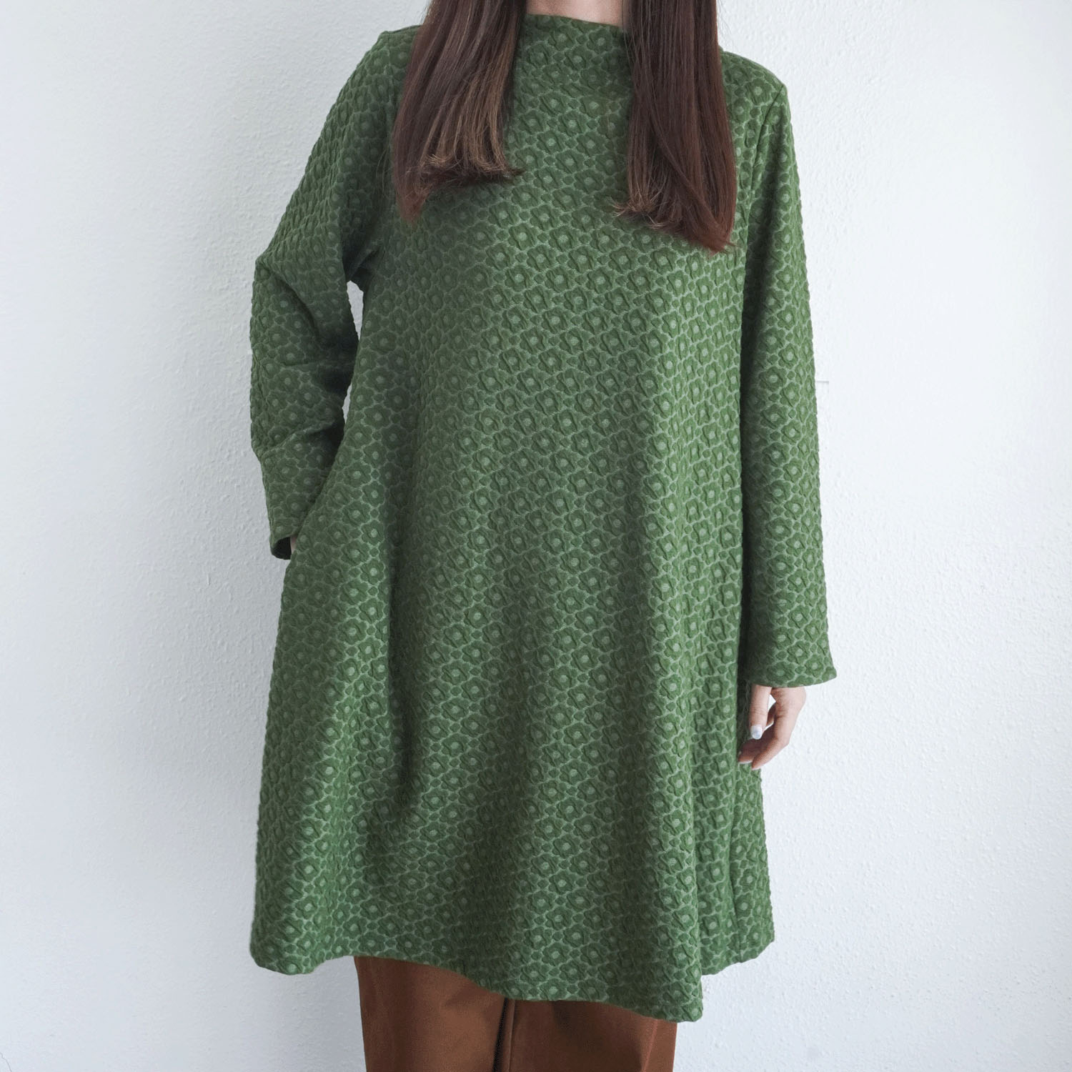 花柄ジャガードチュニック - 画像2