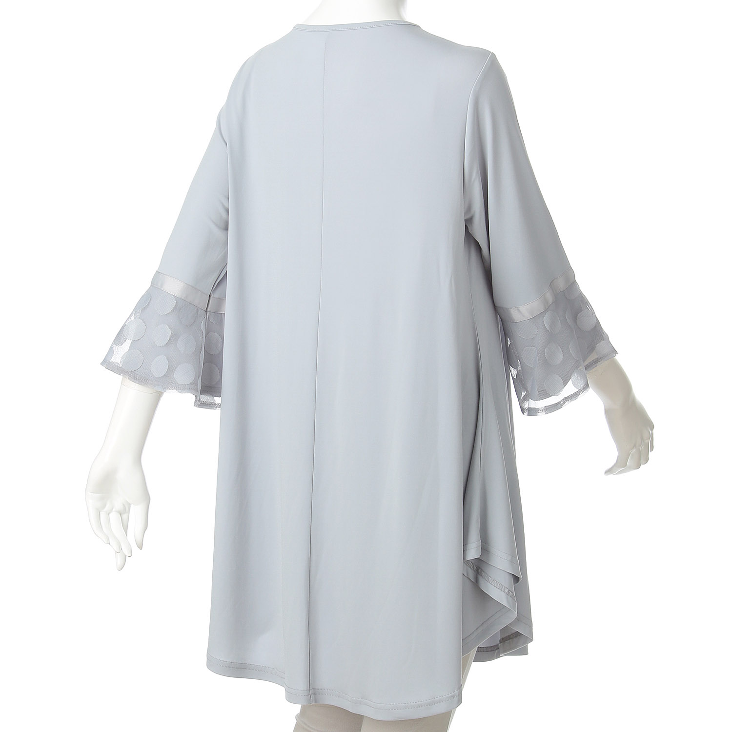 無地×ドット柄チュニック - 画像3