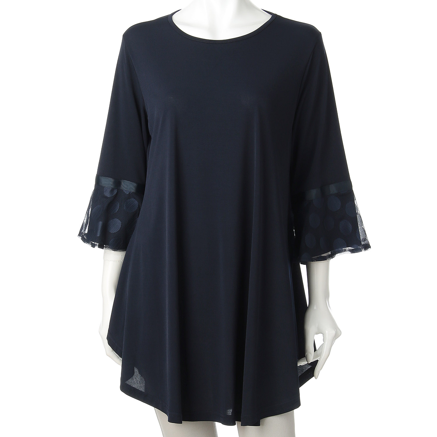 無地×ドット柄チュニック - 画像7