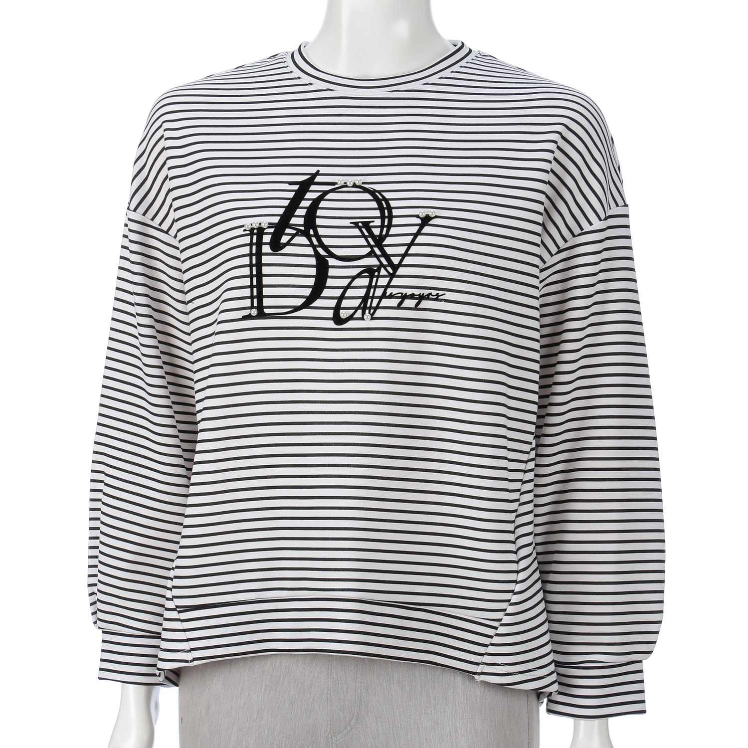 ロゴ入りボーダーチュニック - 画像1