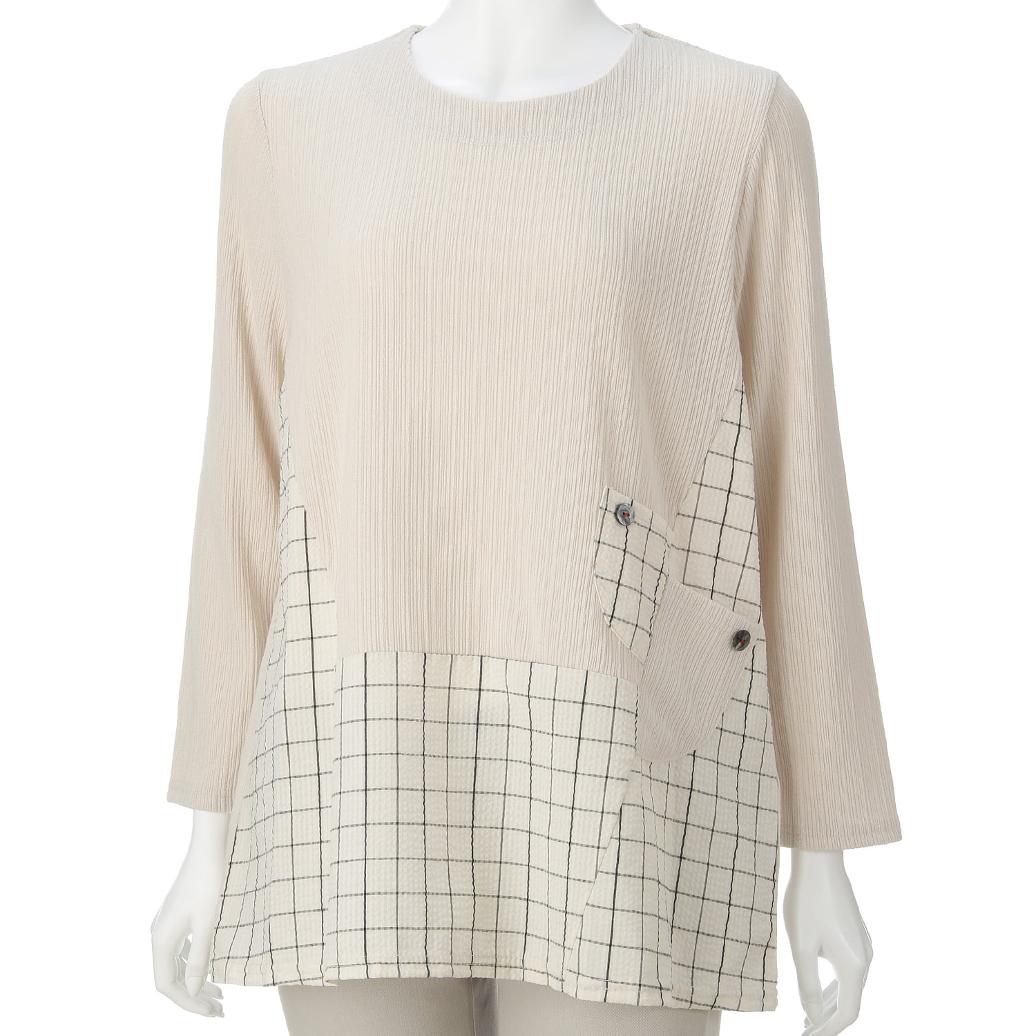 切替ボタン付きチュニック