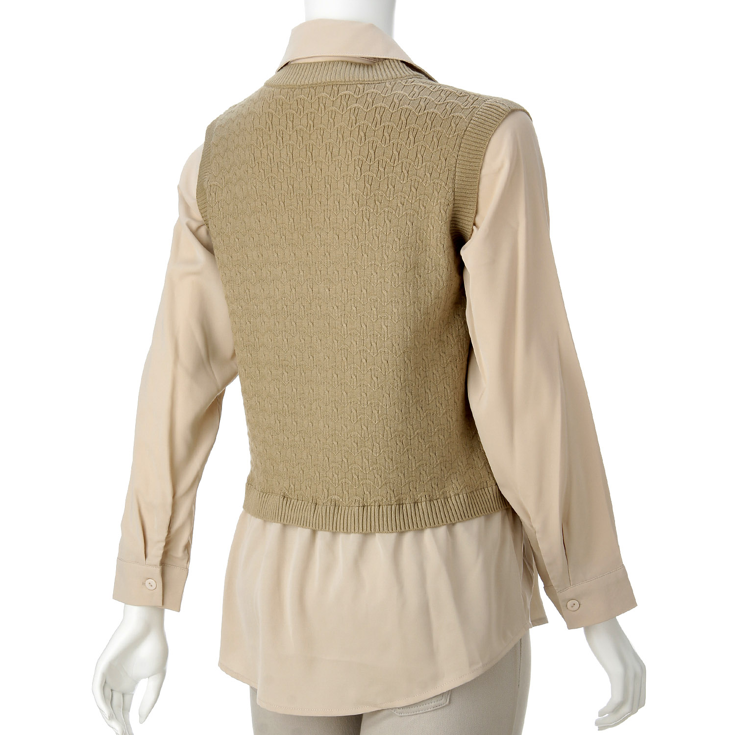 重ね着風襟付きチュニック - 画像4