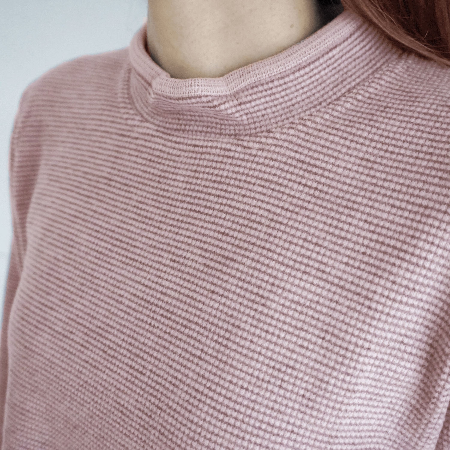 【Insta Live】ボーダー配色ハイネックプルオーバー - 画像9