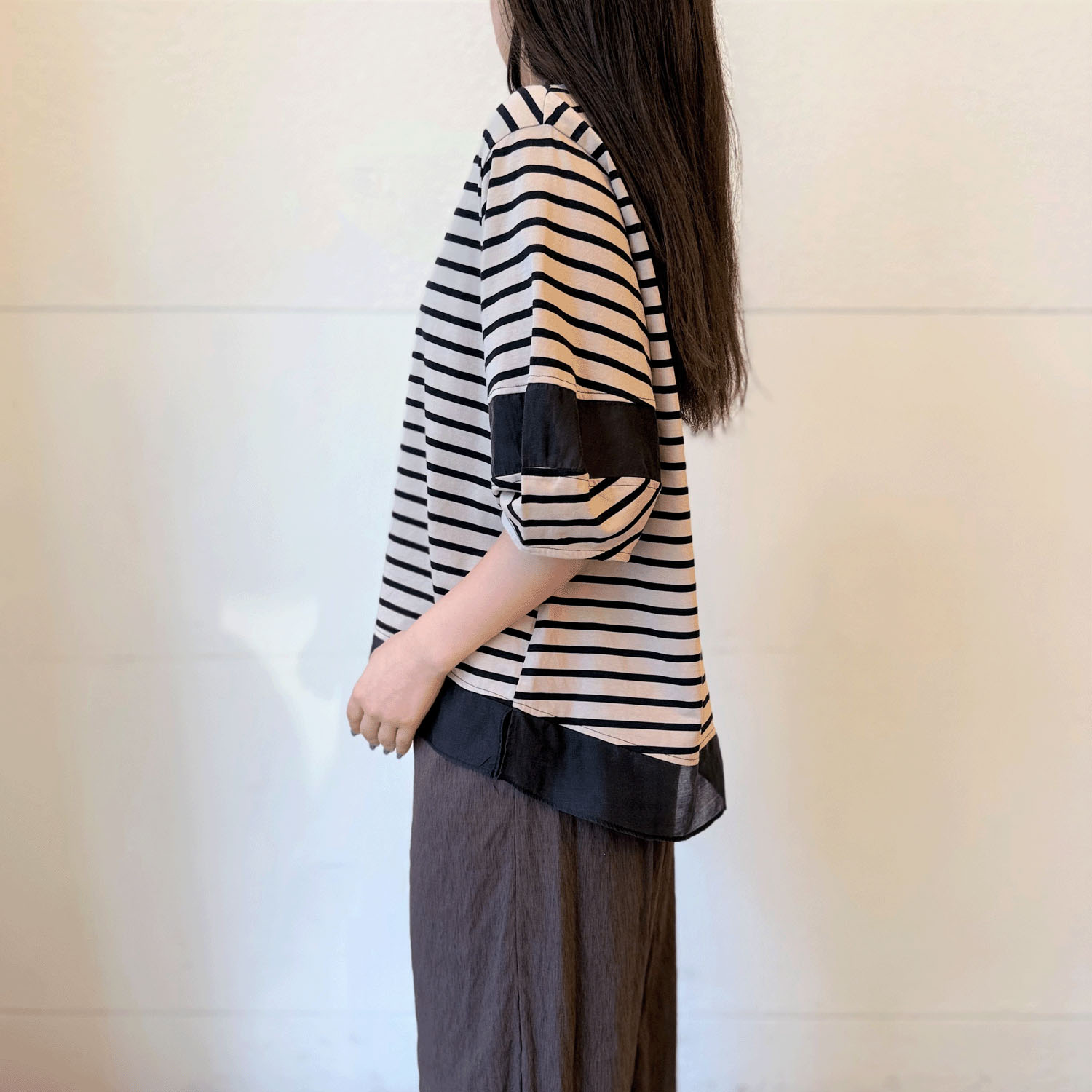 シルケット天竺ボーダーチュニック - 画像6