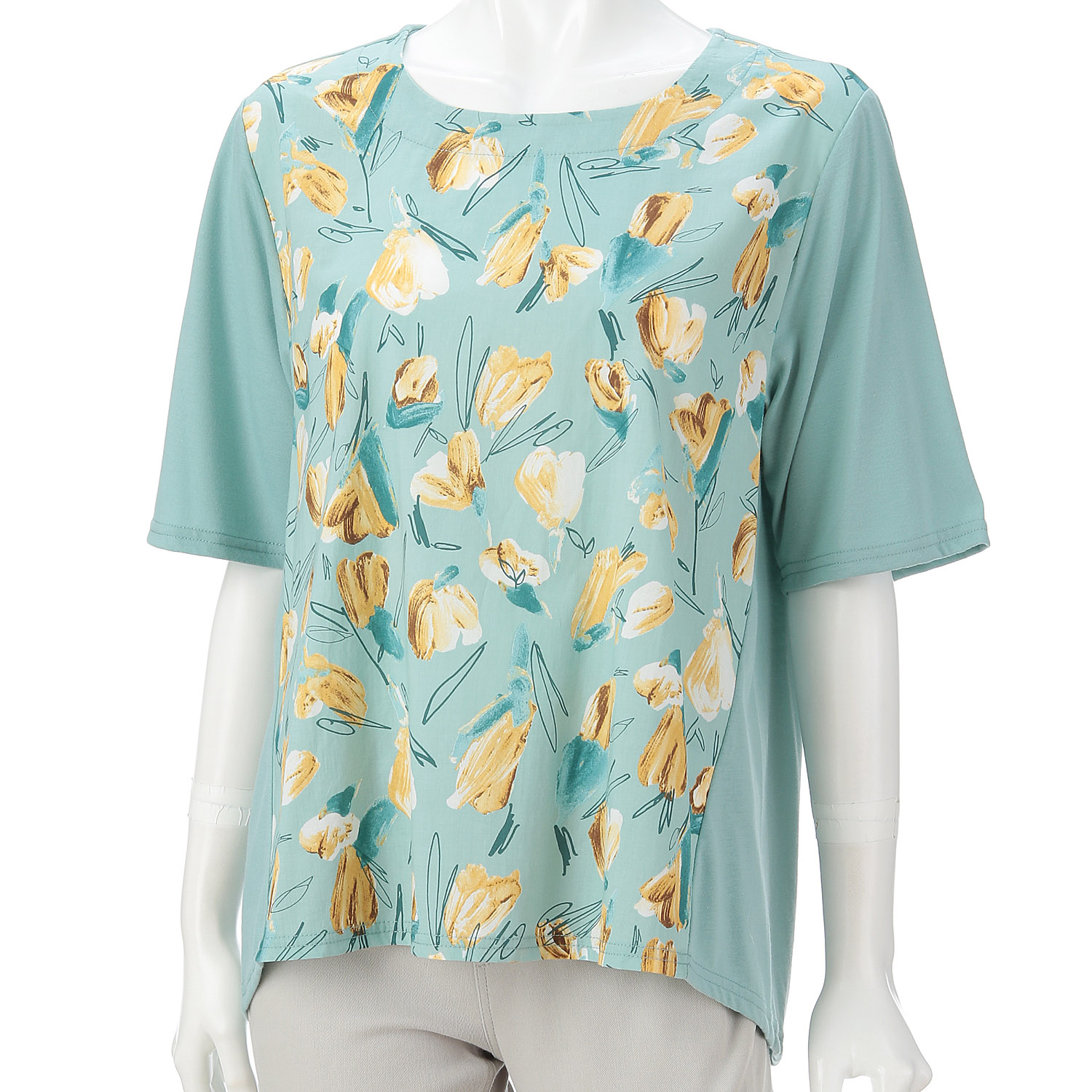 プリント×無地チュニック - 画像4