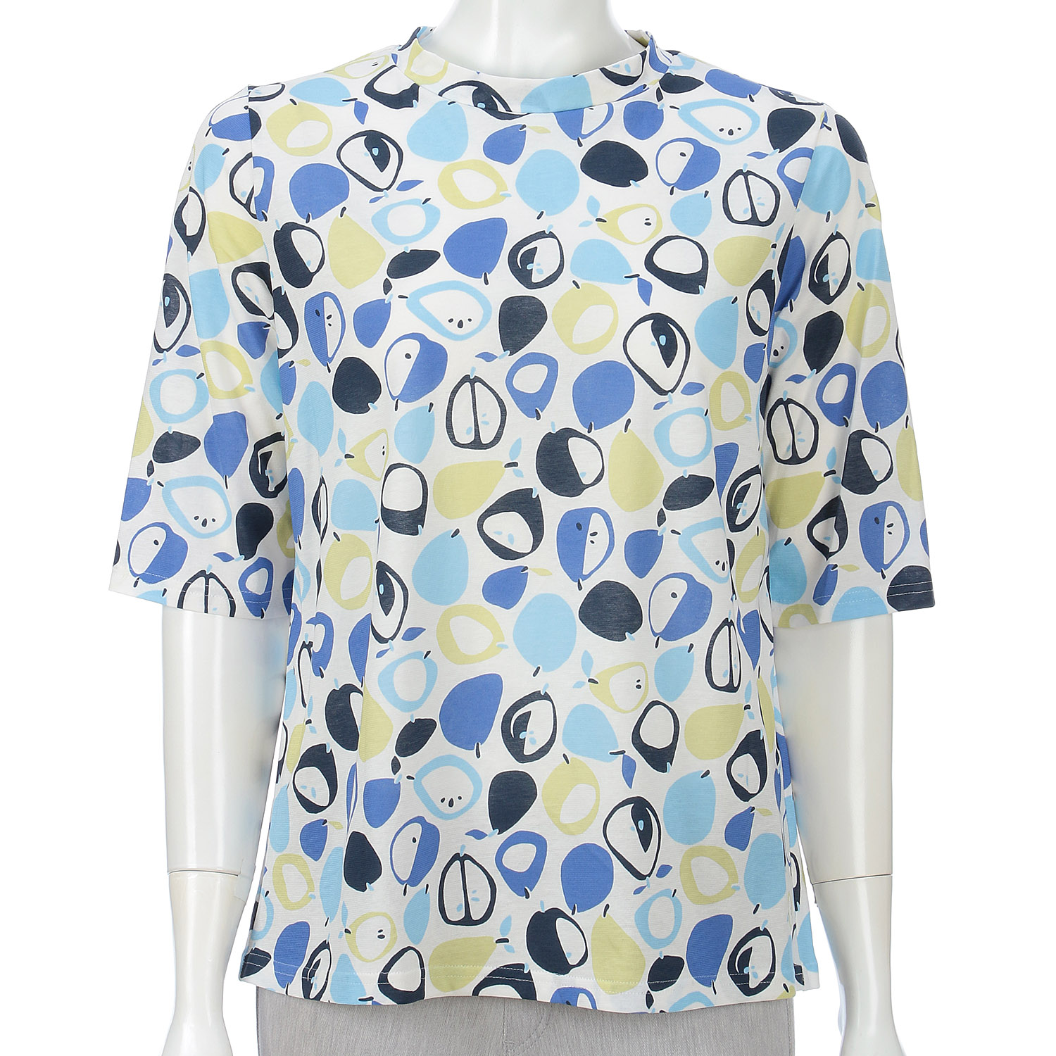 66／2ガス強撚SZ天竺プリントカットソー - 画像5