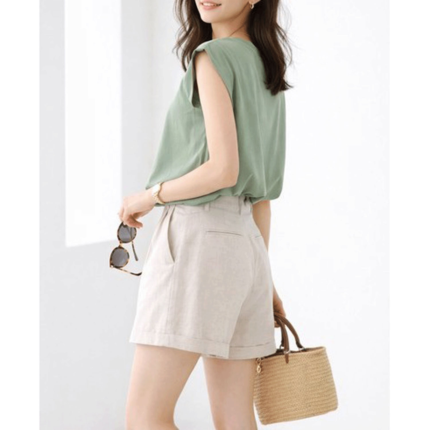 ダブルシルケットコットン100 ノースリーブTシャツ - 画像12