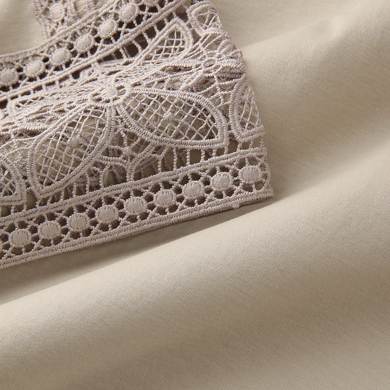 袖レースシルケットスムースチュニック - 画像16