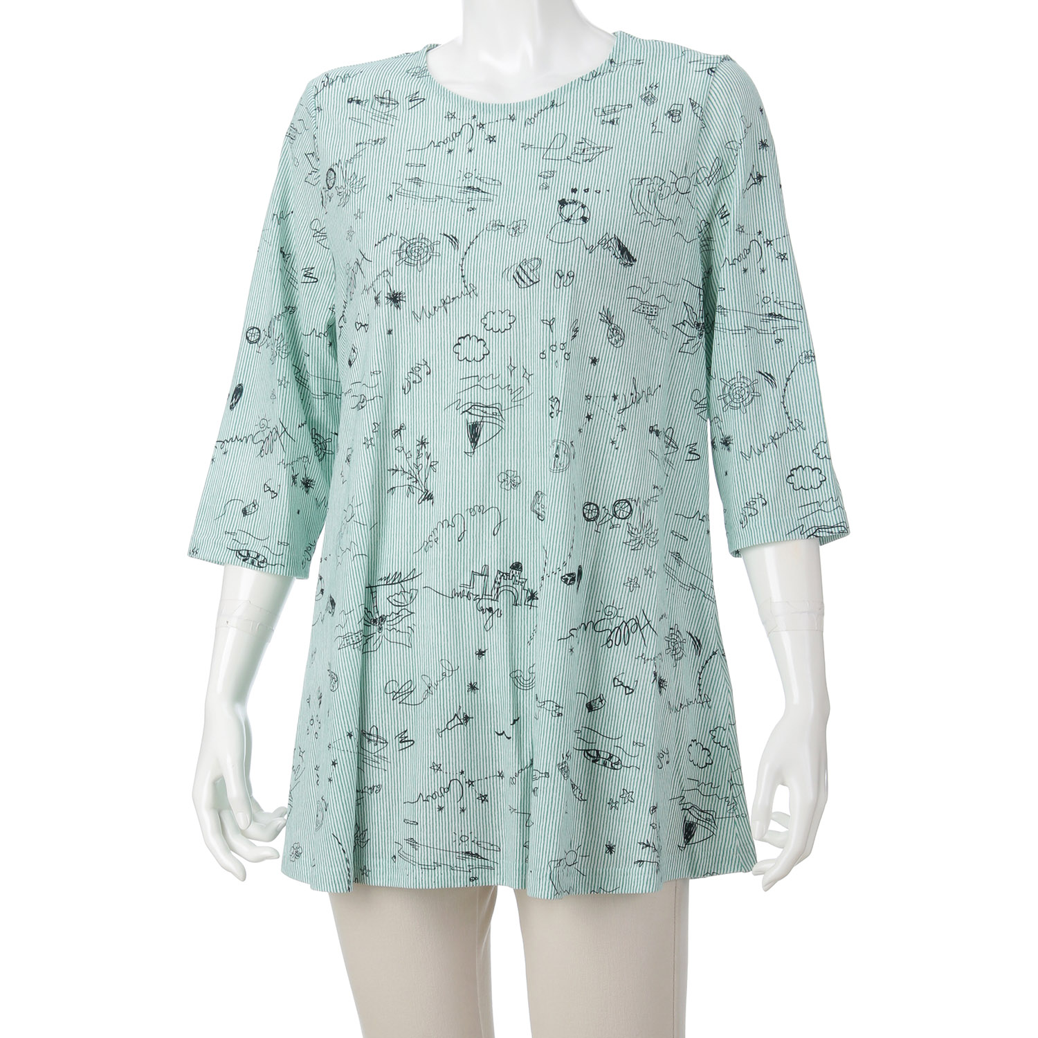 綿強撚SZ天竺プリントチュニック - 画像31