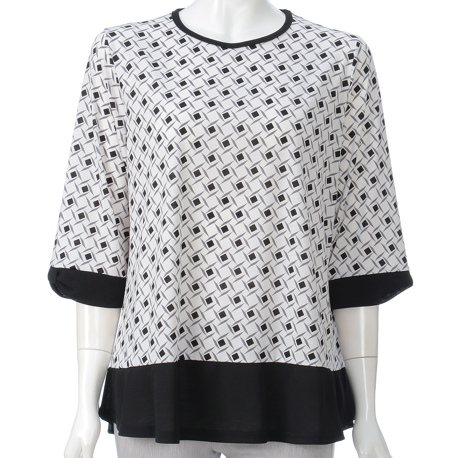 プリントチュニック丸首 - 画像1