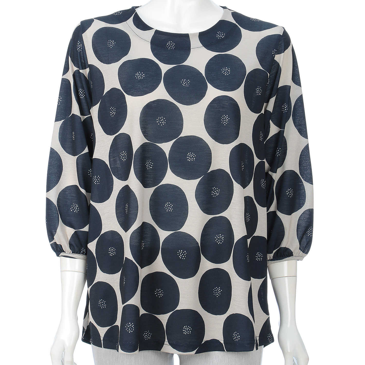 丸柄プリントチュニック - 画像2