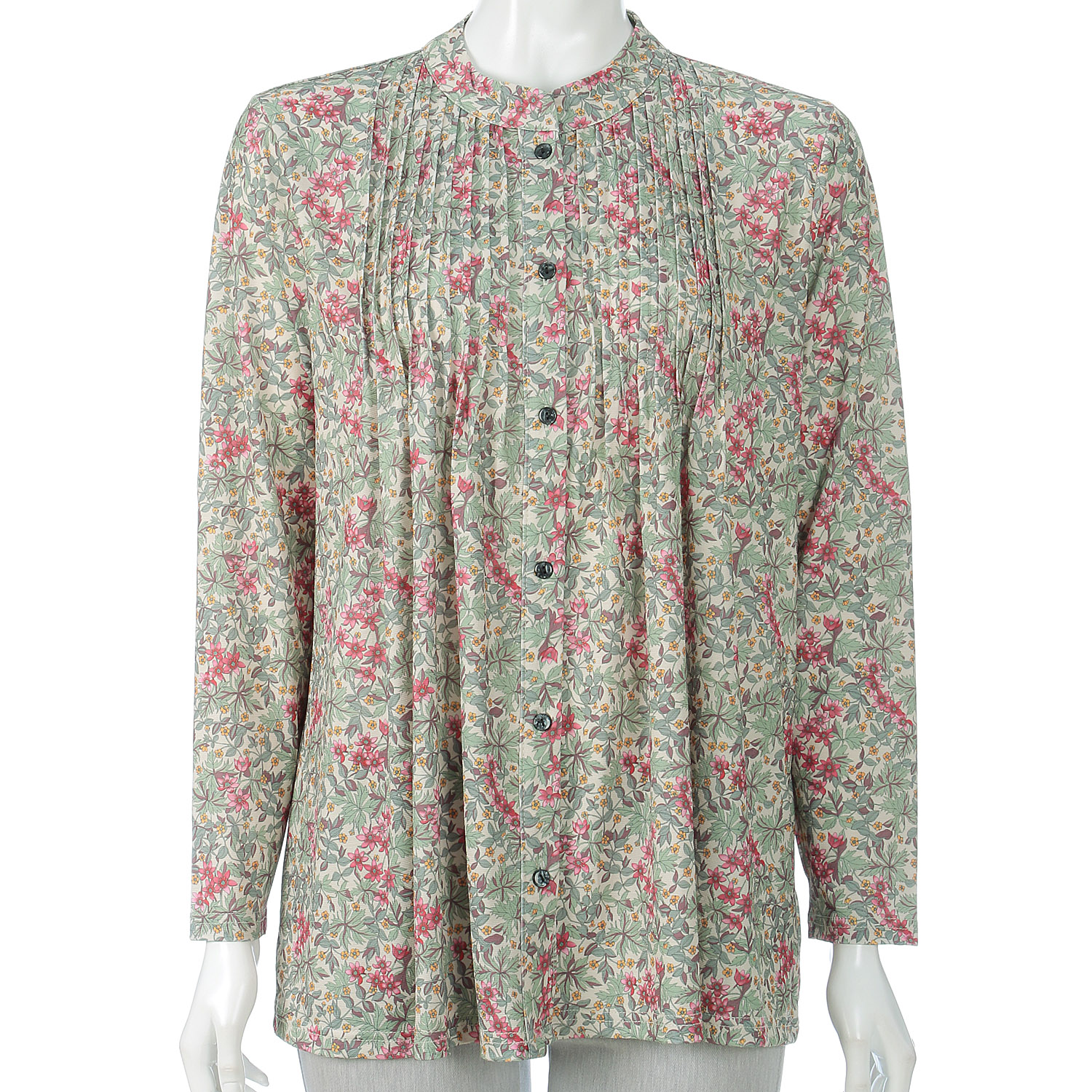 ピンタック前開きプリント - 画像1