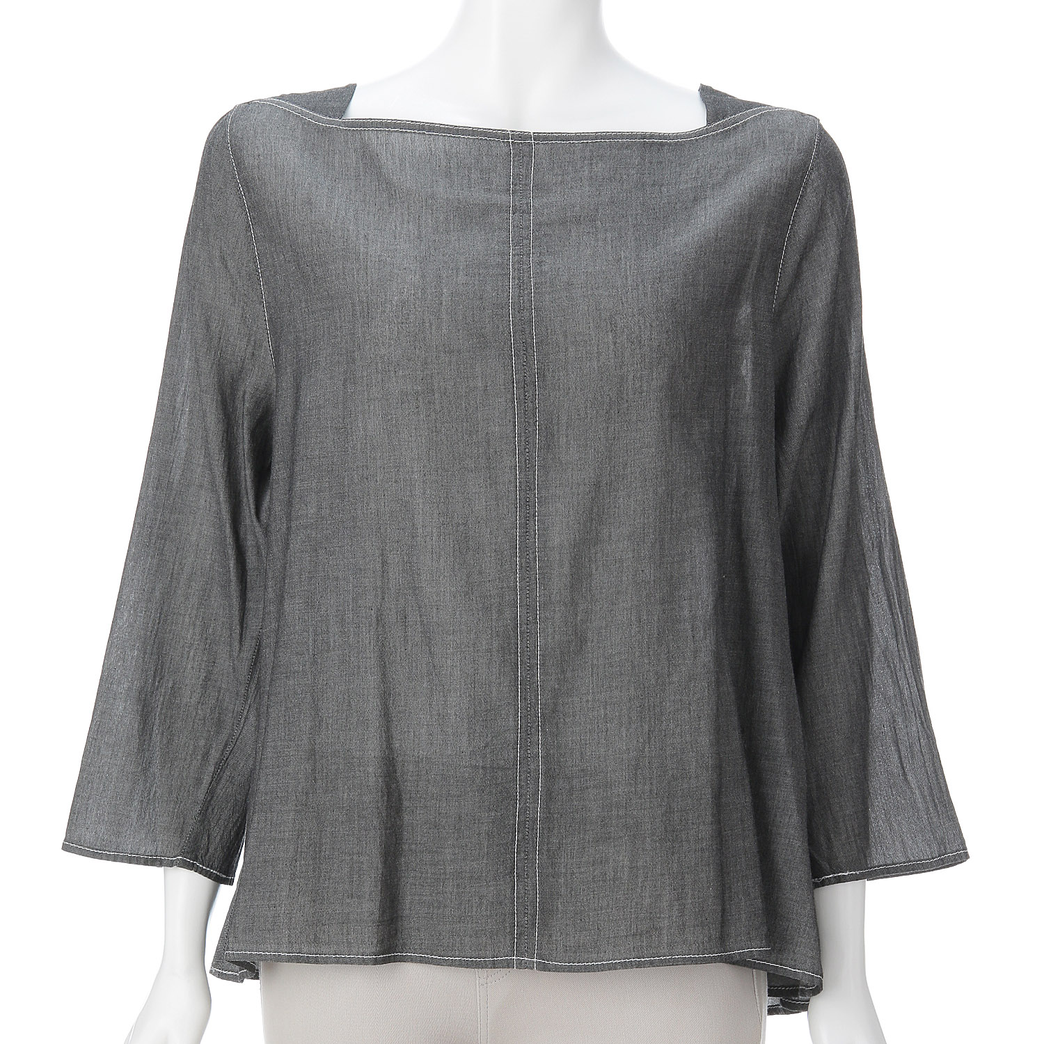 ツーオンスシアーデニムプルオーバー - 画像2