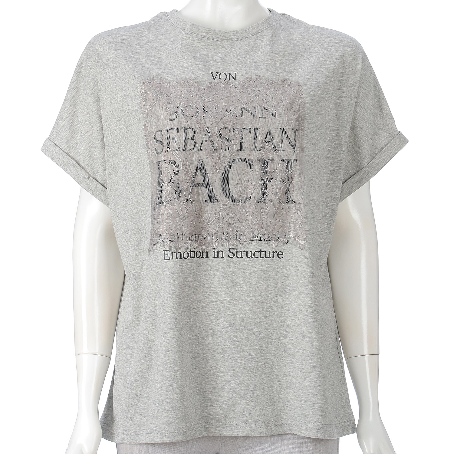 ロゴプリント×レースプルオーバー