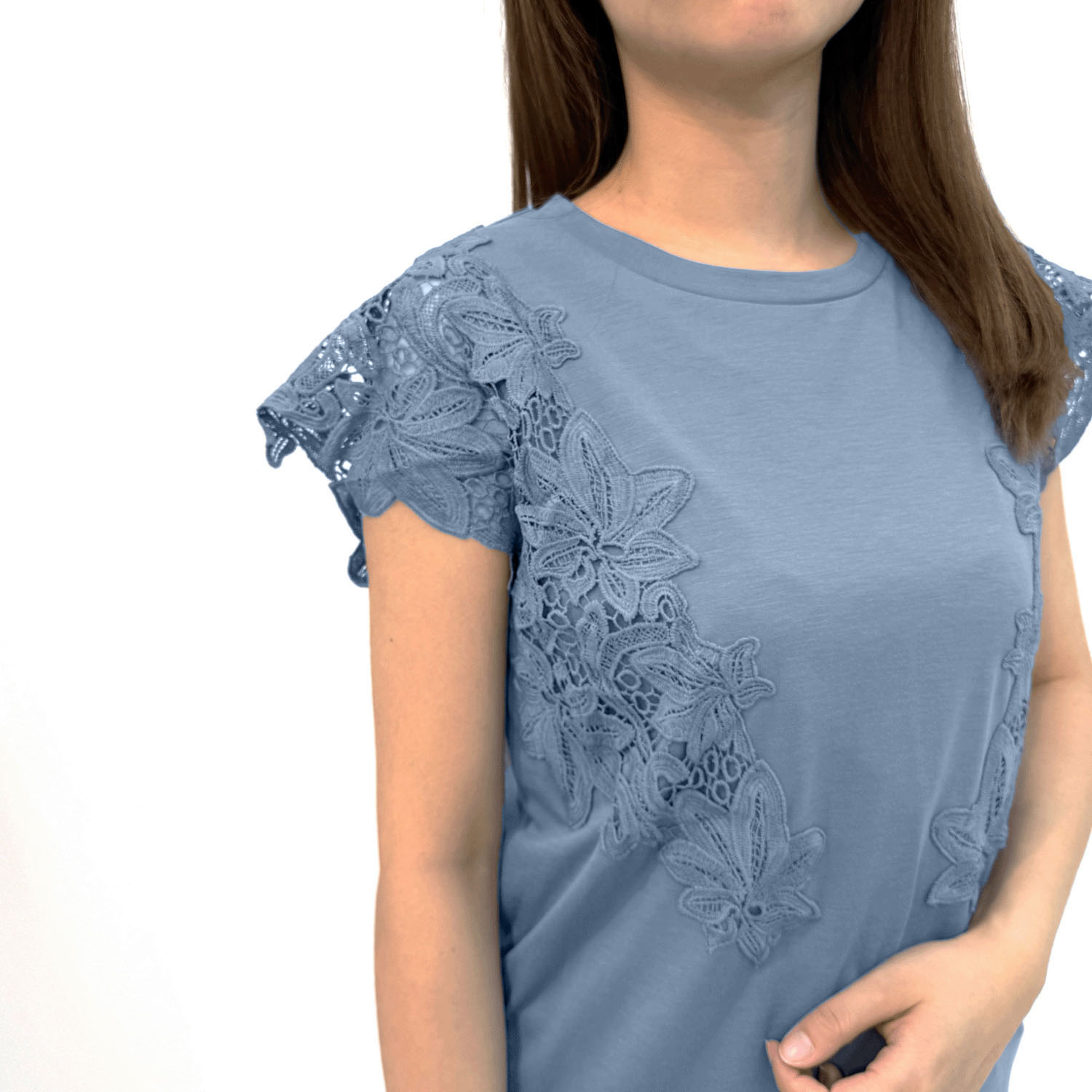 レース使いフレンチ袖プルオーバー - 画像8