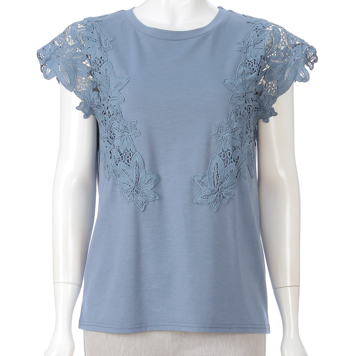 レース使いフレンチ袖プルオーバー - 画像10