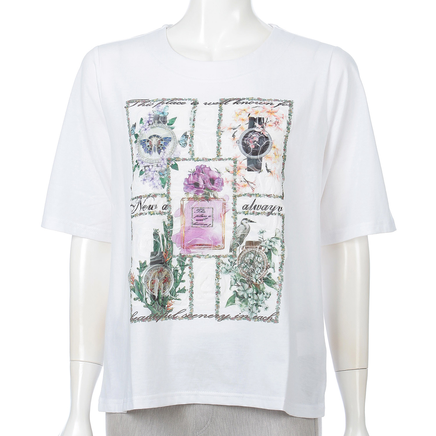 ハンドル刺繍入りプリントチュニック - 画像4