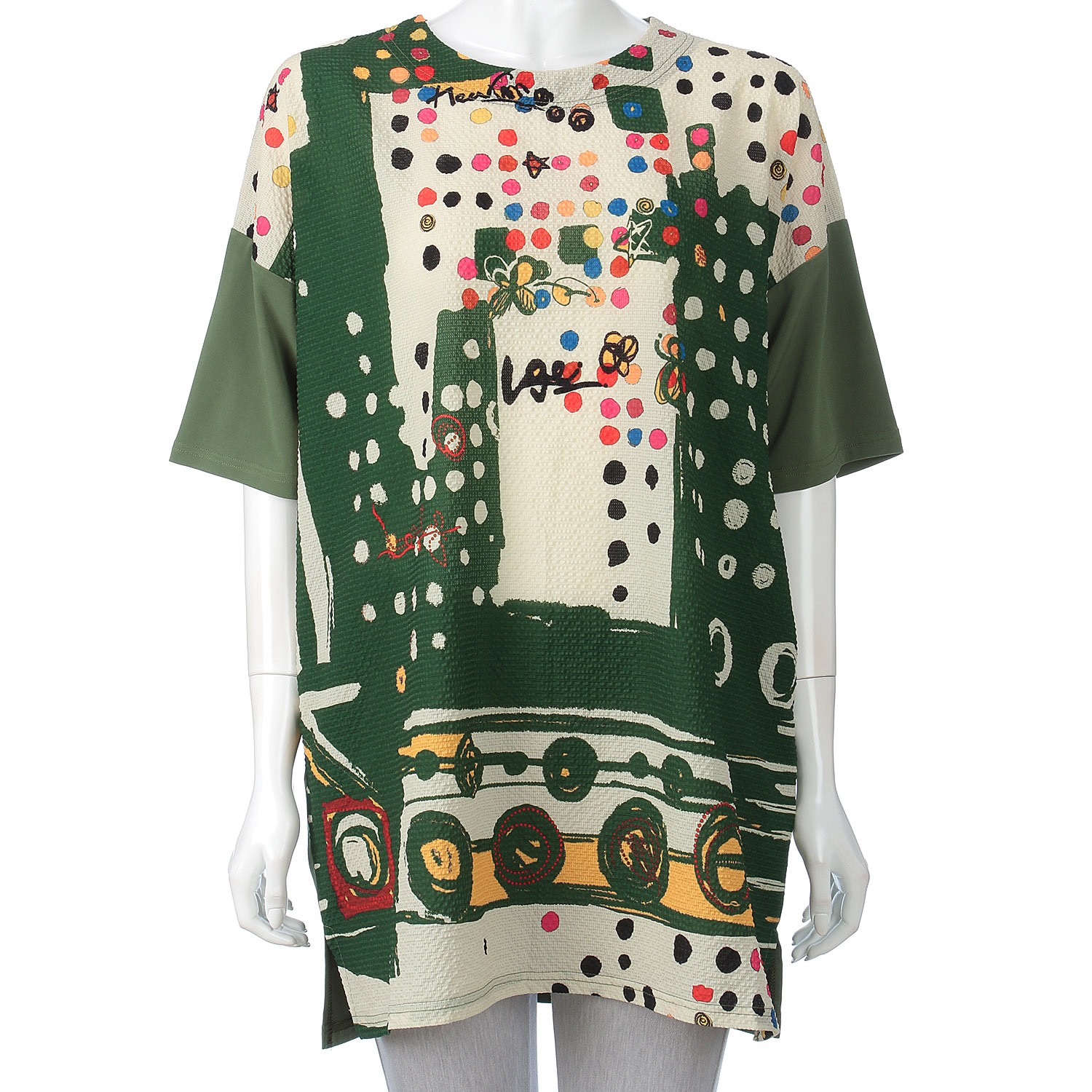 前身プリントチュニック