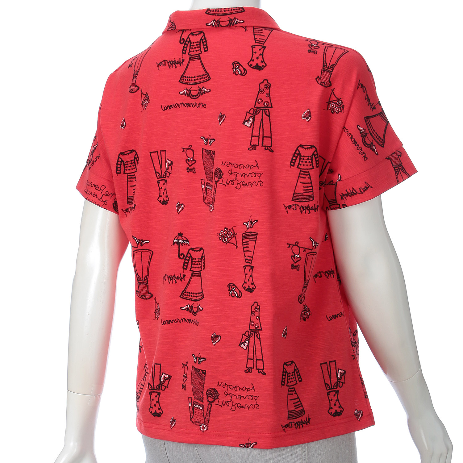 プリント襟付きカットソー - 画像5