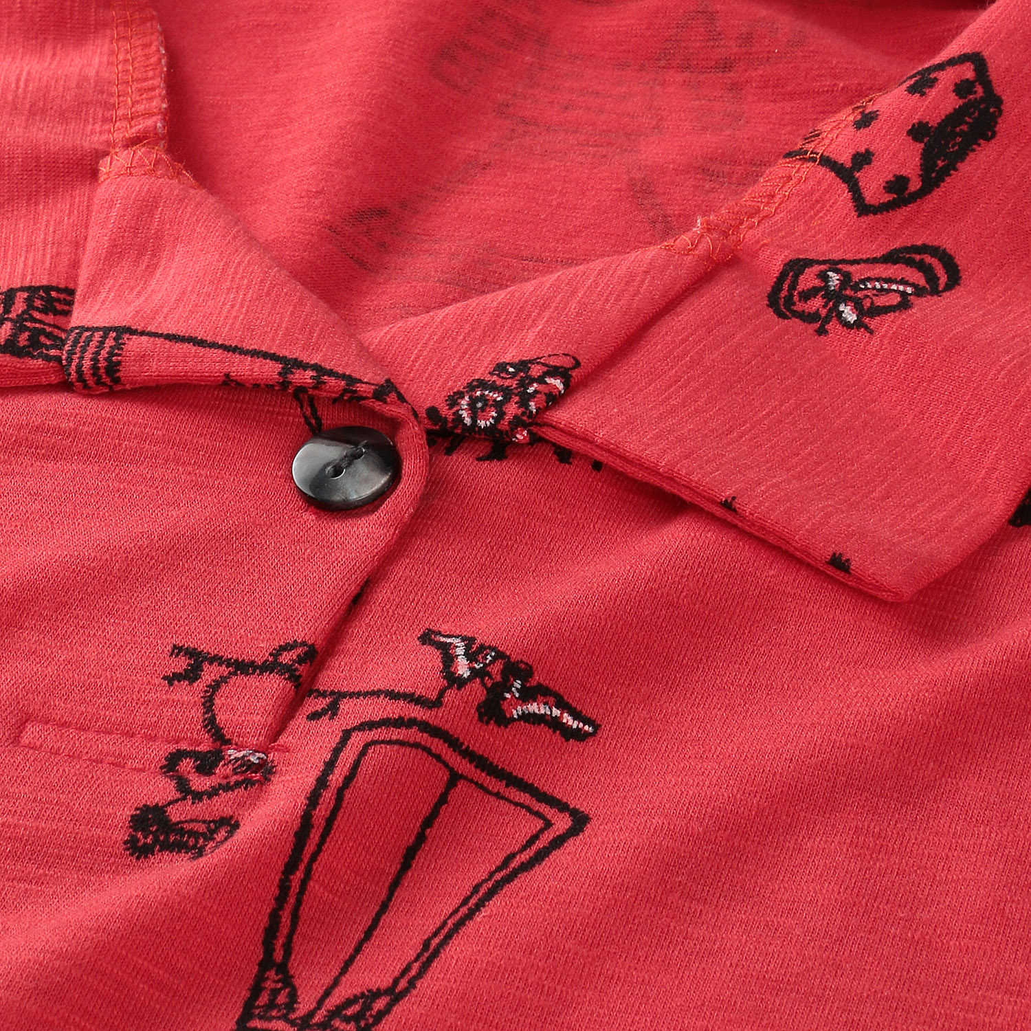 プリント襟付きカットソー - 画像6