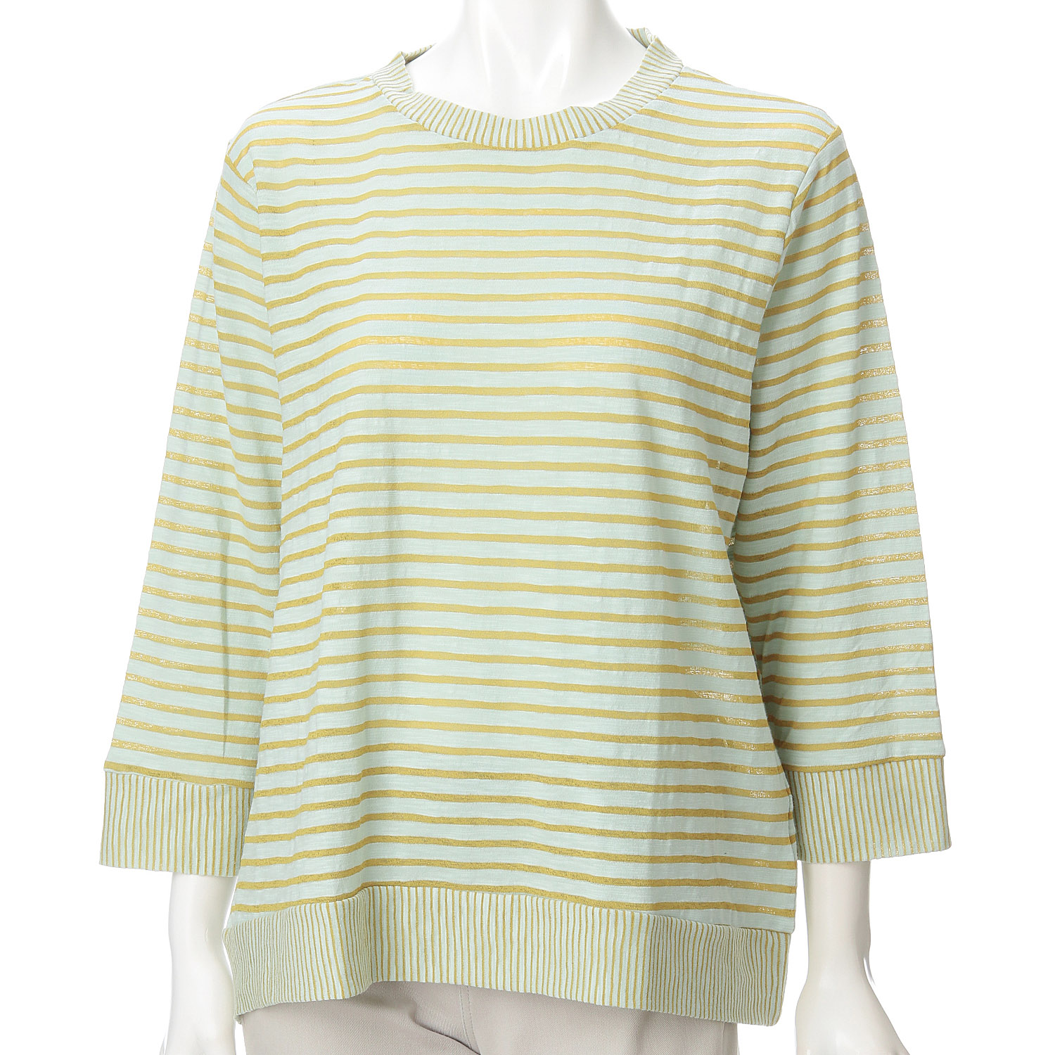 ボーダー七分袖Tシャツ - 画像1