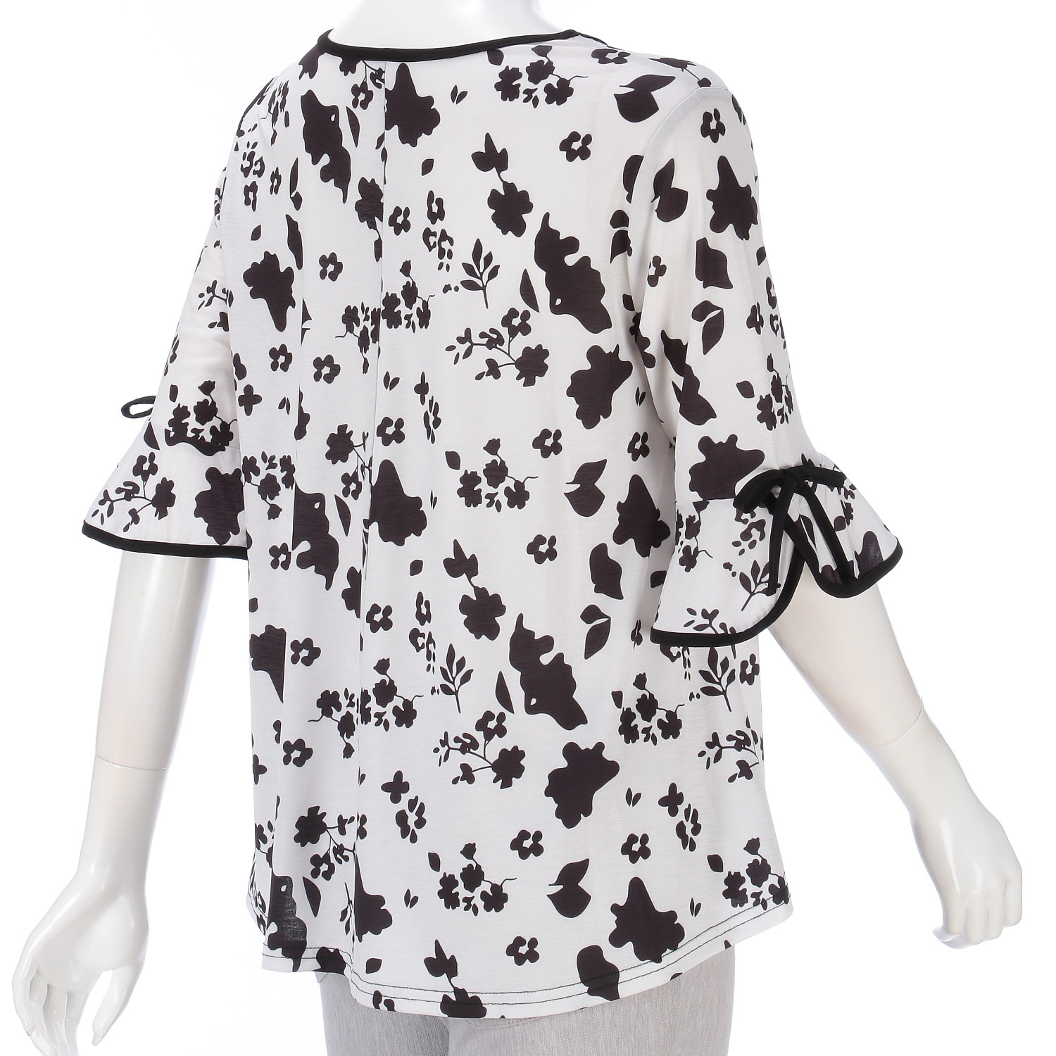 袖リボンプリントチュニック - 画像4